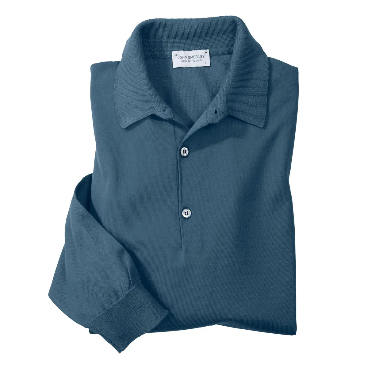 Smedley Cotton Long-Sleeve Polo - Bullock & Jones | Bullock & Jones