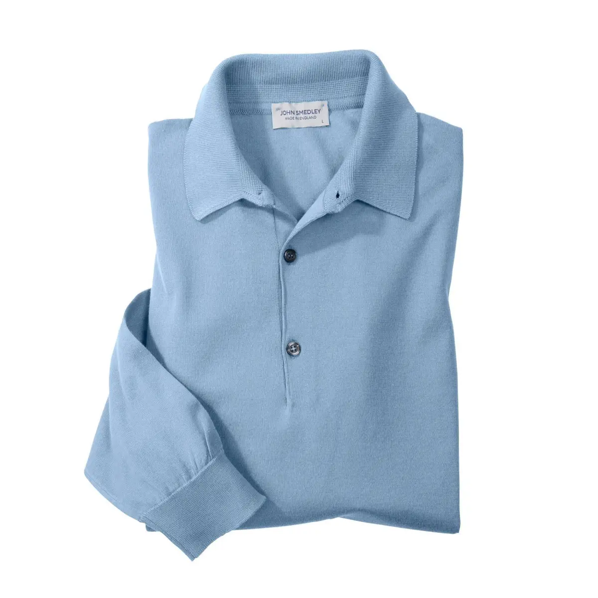 Smedley Cotton Long-Sleeve Polo - Bullock & Jones | Bullock & Jones