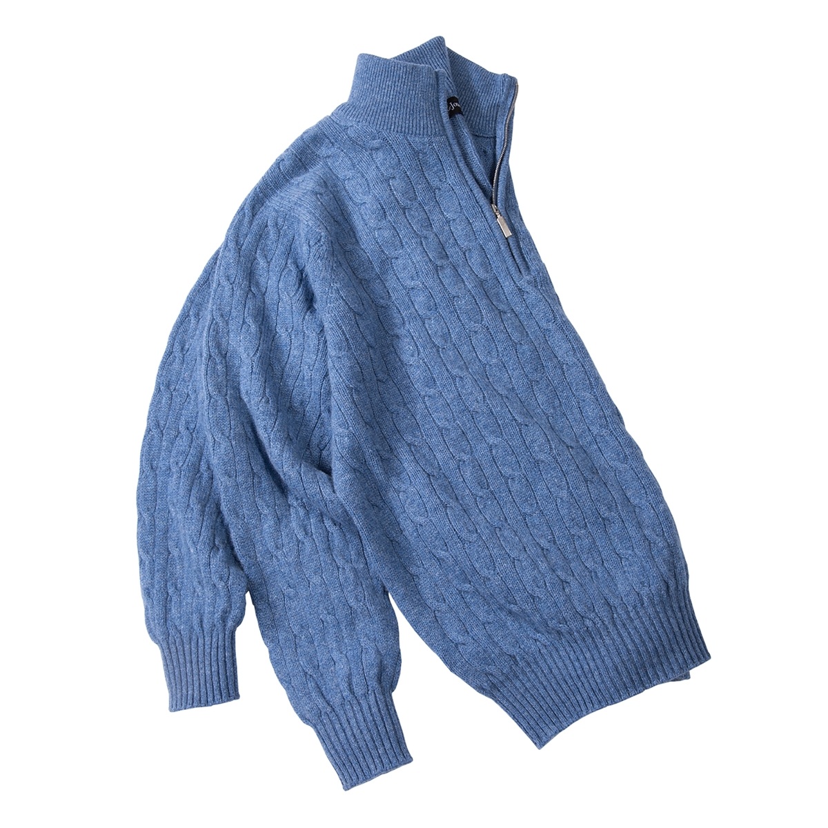 Aberdeen Cable Cashmere QuarterZips Bullock & Jones