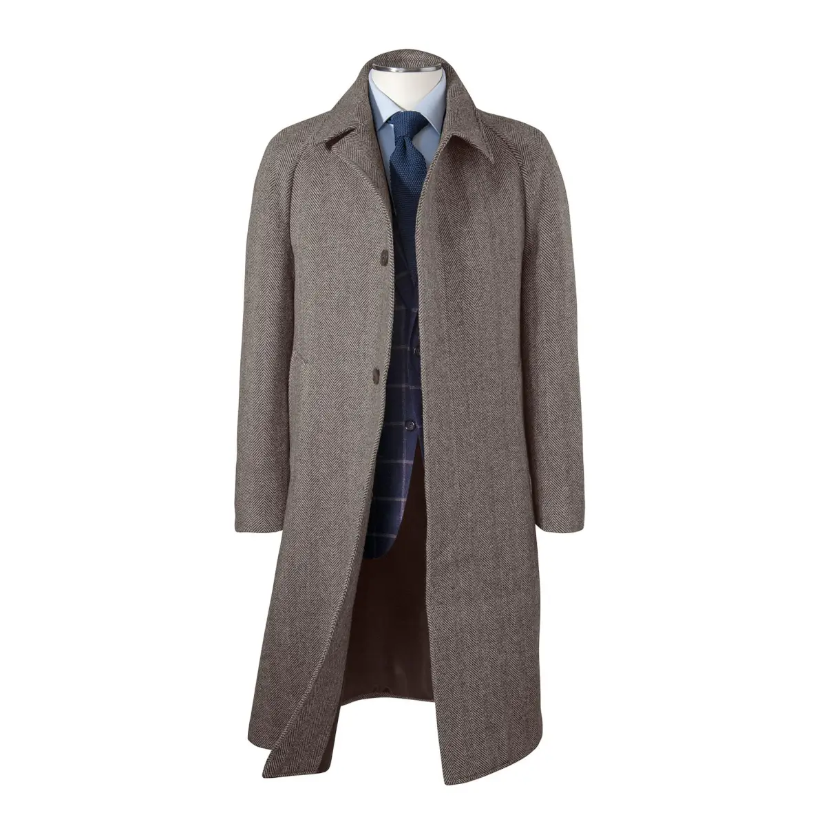 Herlipto♡Herringbone Wool Classic Coat Herbert Herringbone Raglan 