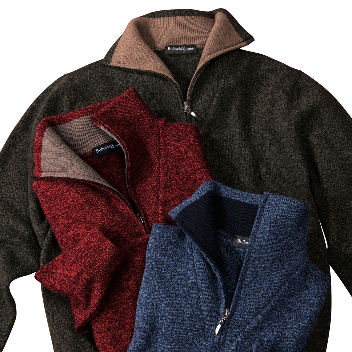 Lambswool Quarter Zips Bullock & Jones