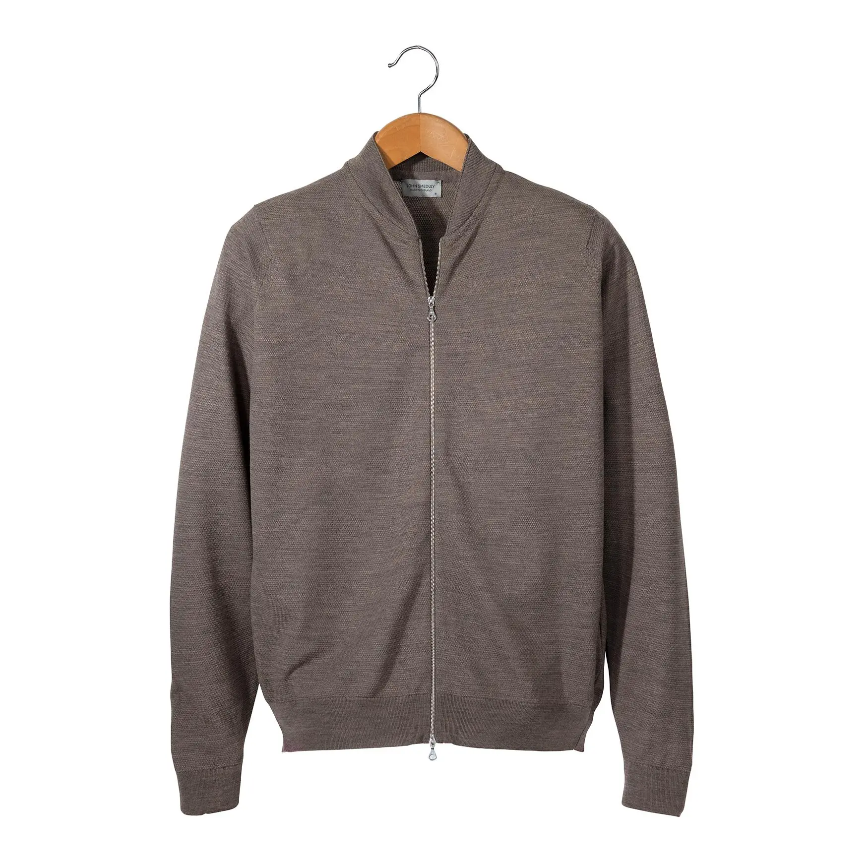 John Smedley Merino Wool Zip Jacket | Bullock & Jones
