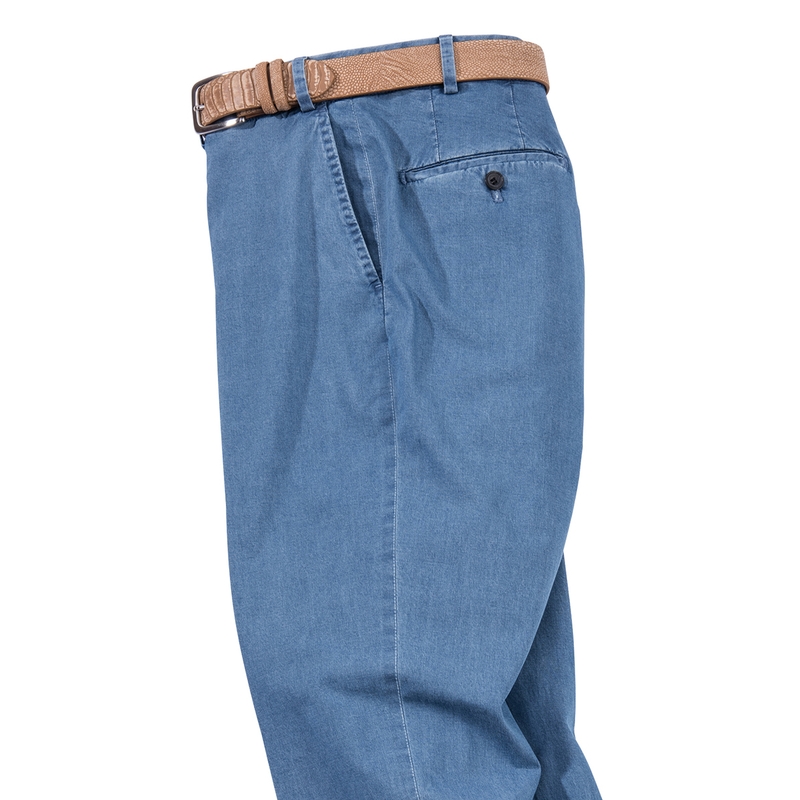 Stretch Denim Slacks