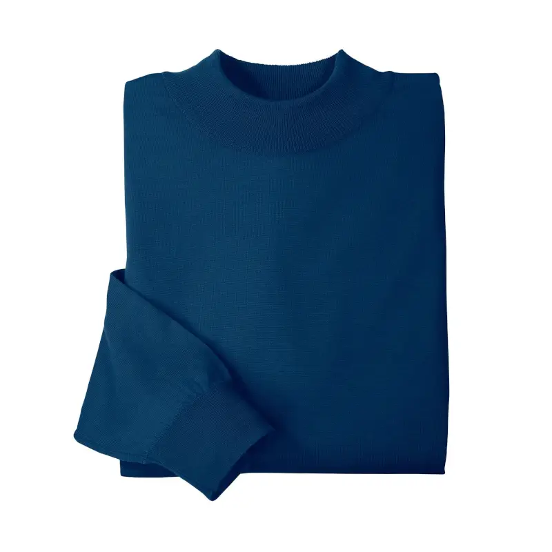 JHON SMEDLEY 24G merino wool 現行タグ ブルー M JOHN SMEDLEY（ジョンスメドレー） 24G クルーネックニット