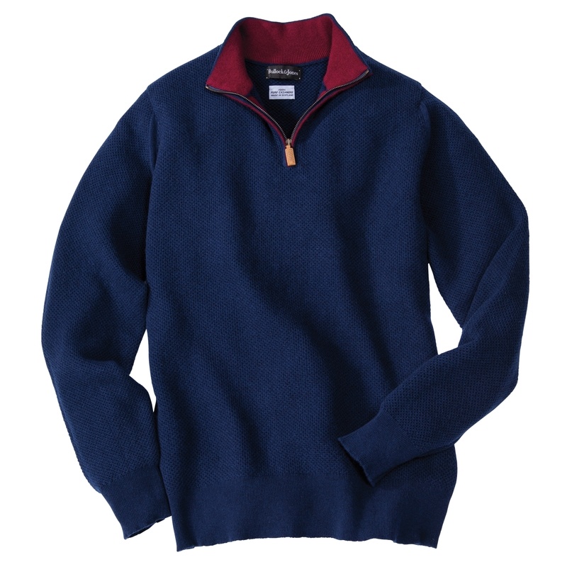 Lewis Cashmere Quarter Zip Sweaters at Bullock & Jones