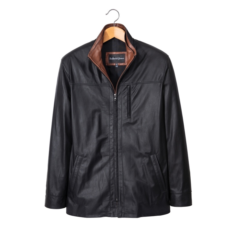 Stewart Three-Quarter Leather Jacket - Bullock & Jones